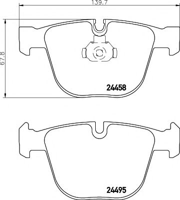 HELLA BMW колодки гальмів.задн.X5 F15 M 4.4 08- BREMBO арт. 8DB355013171