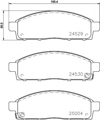 Гальмівні колодки пер. Mitsubishi L200 05-15 (tokico) BLUEPRINT арт. 8DB355013221