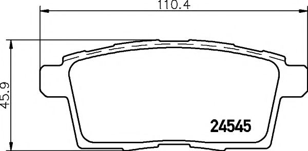 HELLA MAZDA колодки гальм.задн.CX-7/9 TEXTAR арт. 8DB355013261