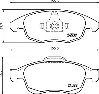 Гальмівні колодки пер.Peugeot Partner/Citroen Berlingo 08- FEBIBILSTEIN арт. 8DB355013341