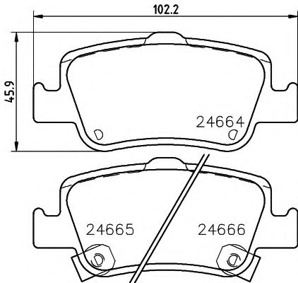 HELLA TOYOTA колодки гальмівні задн.Auris,Corolla 07- BOSCH арт. 8DB355013571