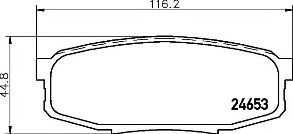 HELLA TOYOTA Колодки тормозн. задн.Land Cruiser 200 4.7/4.5d 08- TRW арт. 8DB355013771