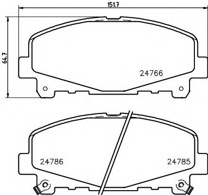 Гальмівні колодки пер. Honda Accord VIII 08- (akebono) COMLINE арт. 8DB355013881