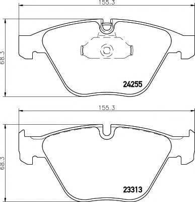 HELLA BMW Тормозные колодки передн.3 E90,X1 E84 05- BREMBO арт. 8DB355013931