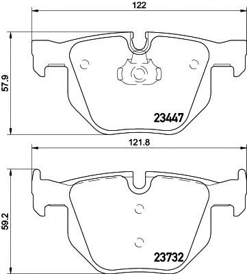 HELLA BMW Гальмівні колодки задні X5 E70/F15 ROADHOUSE арт. 8DB355013941