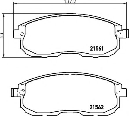 Гальмівні колодки пер.Teana/Tiida 03- BLUEPRINT арт. 8DB355013991