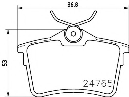 колодки гальмівні дискові комплект; задн. ABS арт. 8DB355014081