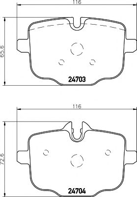 Гальмівні колодки зад. BMW 5 (F10) 10- (ATE) ROADHOUSE арт. 8DB355014361