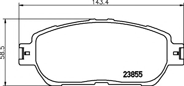 HELLA TOYOTA Тормозные колодки передн.Camry,Previa, Lexus ES 01- BLUEPRINT арт. 8DB355014441