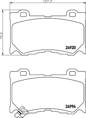 HELLA NISSAN гальмівні колодки передн.Infiniti FХ35,G37,FX50 TEXTAR арт. 8DB355015411