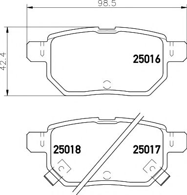 Гальмівні колодки зад. Toyota Corolla/Yaris 05- JAPANPARTS арт. 8DB355014991