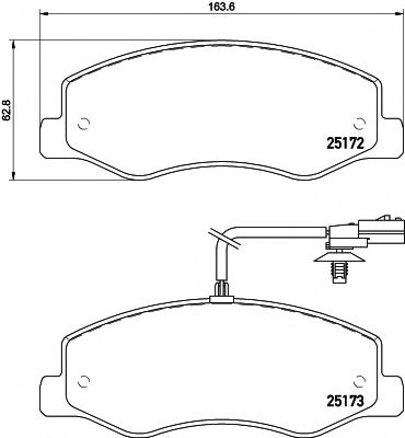 Гальмівні колодки зад. Master/Movano 10- (спарка) BLUEPRINT арт. 8DB355015311