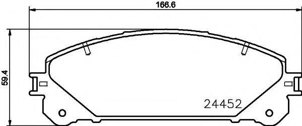 HELLA TOYOTA Колодки тормозные передн. Highlander 2.7/3.5 07-,Lexus RX 450h 09- ZIMMERMANN арт. 8DB355015461