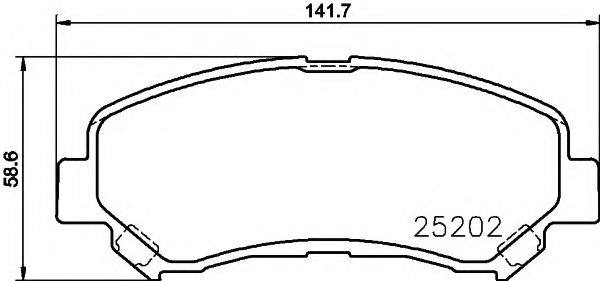 HELLA NISSAN Гальмівні колодки передн. QASHQAI, X-TRAIL II 07- DELPHI арт. 8DB355015911