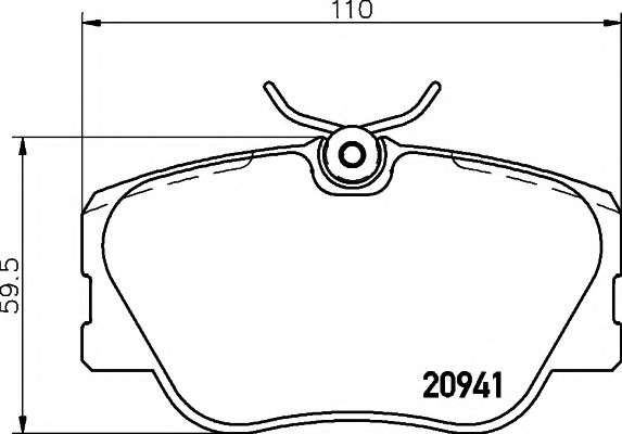 Гальмівні колодки пер. W201/124 (Lucas) TEXTAR арт. 8DB355017601