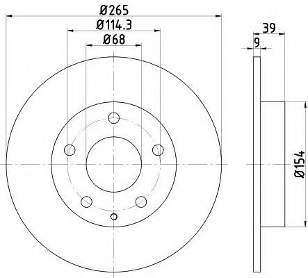 Диск гальмівний з покриттям PRO; задн. BLUEPRINT арт. 8DD355120461