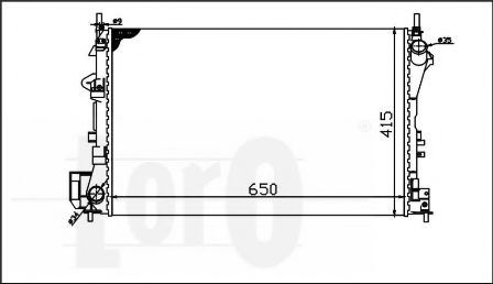 Радіатор охолодження двигуна SIGNUM/VECTRA C 1.6i-1.8i 02- NRF арт. 0370170025