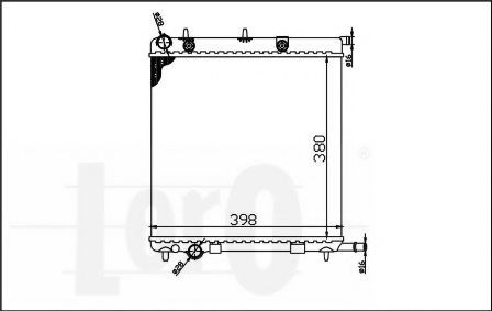 Радіатор охолодження двигуна C2/C3 1.1i/1.4i 02- NISSENS арт. 0380170006