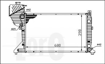 Радіатор охолодження двигуна Sprinter ОМ611-612 00-06 NISSENS арт. 0540170007