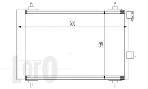 Радіатор кондиціонера Berlingo/Partner 1,1/1,4/1.6HDI/1,9D 98- DELPHI арт. 0090160009