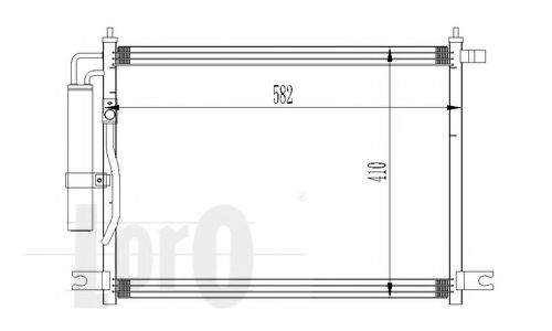 Радіатор кондиціонера AVEO/KALOS  1.4 i 16V 02- NISSENS арт. 0110160002