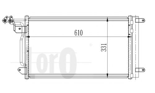 Радіатор кондиціонера A1/Polo/Fabia/Rapid 1.0-1.6/1.6D-2.0D 09- NRF арт. 0030160022