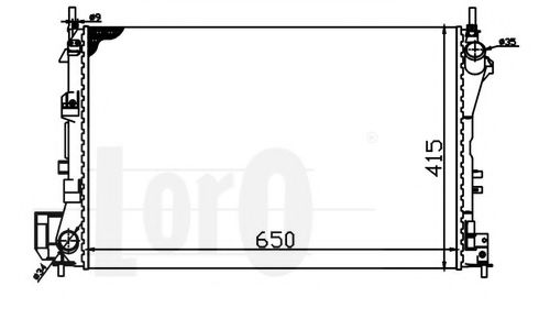 Радіатор охолодження двигуна CROMA/SIGNUM/VECTRA C 1.8 i 16V/2.0 16V DT (AC+/- ) 02- NISSENS арт. 0370170026