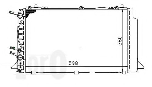 Радіатор води Audi 80 -96 1.9TDI/2.0i NISSENS арт. 0030170011