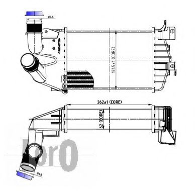Радатор нтеркулера Opel Astra H/Zafira 1.3-1.9D 04-