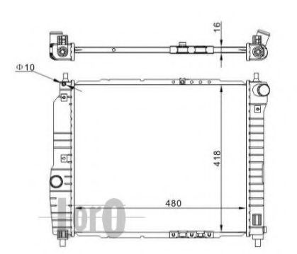 Радіатор охолодження двигуна AVEO/KALOS 1.2/1.4 05- AC +/- AVAQUALITYCOOLING арт. 0070170002