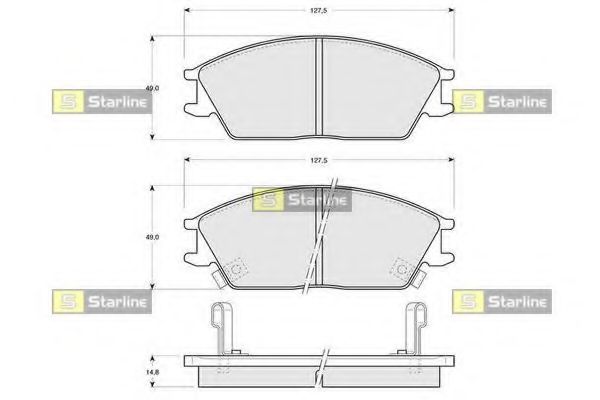 Гальмівні колодки дискові BLUEPRINT арт. BDS047