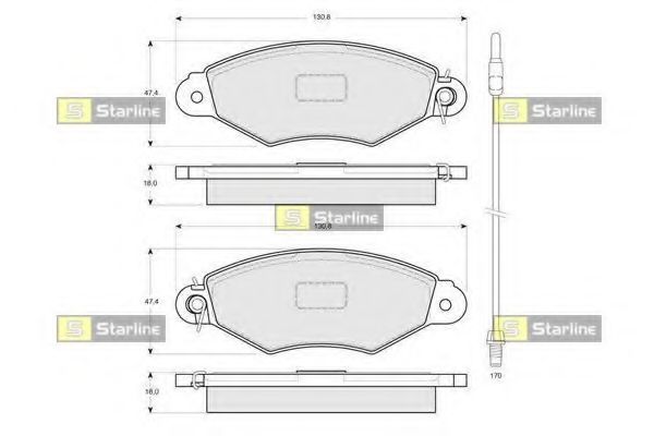 Гальмівні колодки дискові BLUEPRINT арт. BDS085