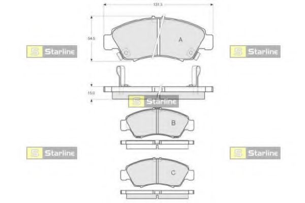 Гальмівні колодки дискові BLUEPRINT арт. BDS151