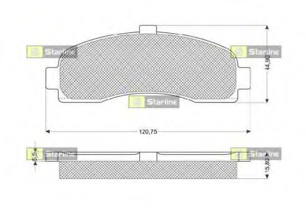 Гальмівні колодки дискові BLUEPRINT арт. BDS189