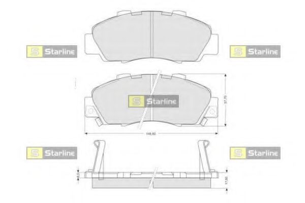 Гальмівні колодки дискові BLUEPRINT арт. BDS214