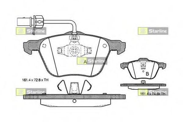 Гальмівні колодки дискові TOKO CARS арт. BDS312