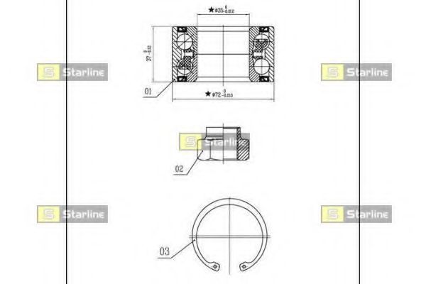 Підшипник колісний TOKO CARS арт. LO00882