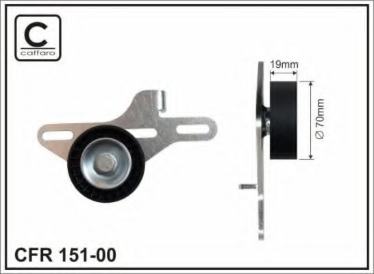 Фото - (70x10x20) Ролік паска руч. Renault Clio II 1.4 CAFFARO - 15100