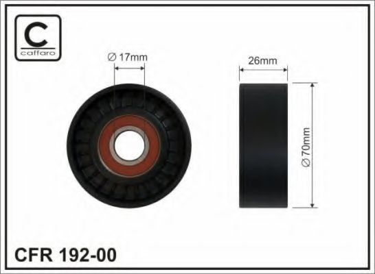 Фото - 70x17x26 Ролік паска поліклинового BMW 316I/318I E46 98.02-/Z3 1.9 98.07- / 535i/540i/735/740i 96- CAFFARO - 19200