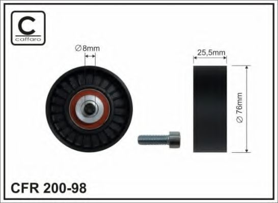 Ролик паска приводного 76x8x26 OPTIMAL арт. 20098