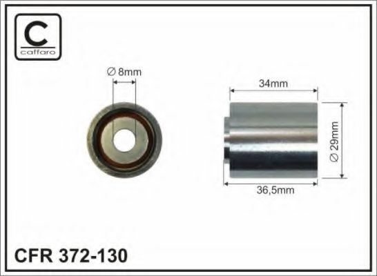 Фото - 29x8x34 metal Ролік направляючий паса ГРМ Kia Carnival I, II 2.9D 99- CAFFARO - 372130