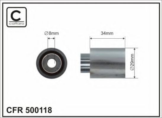 Фото - 29x8x34 metal Ролiк натягу Audi A6 3.7/4.2 A8 99 - CAFFARO - 500118