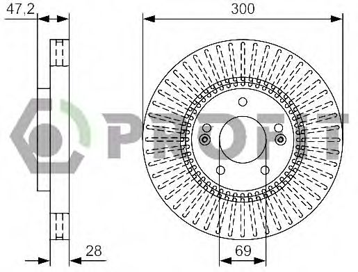 Диск гальмівний BLUEPRINT арт. 50101630