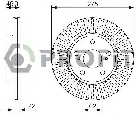 Диск гальмівний BLUEPRINT арт. 50101789