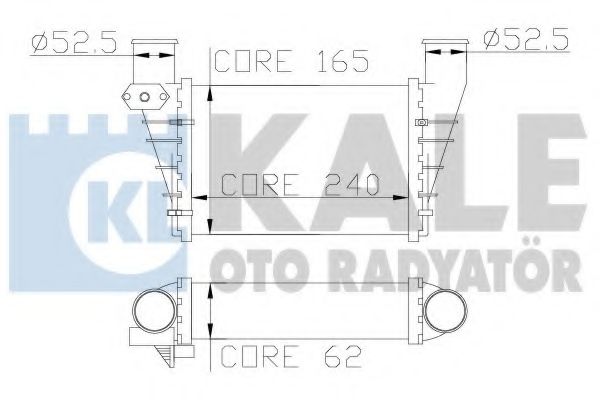 KALE VW Інтеркулер Audi A4/6, Passat 1.8T/1.9TDI 97- VANWEZEL арт. 341900