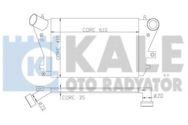 KALE VW інтеркулер Audi A3,Caddy III,Golf V,VI,Passat,Tiguan,Touran,Skoda Octavia II,SuperB II NISSENS арт. 342100