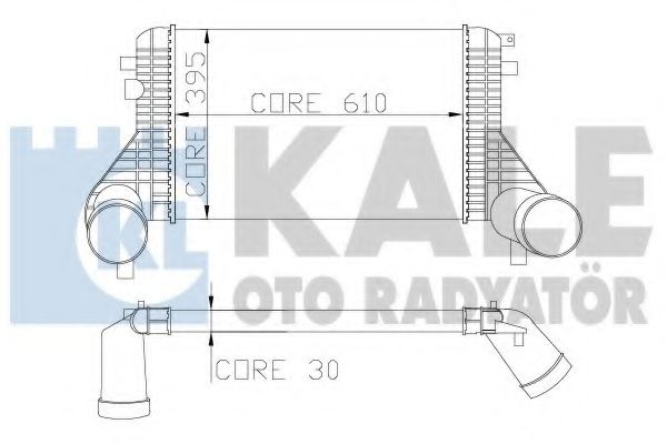 KALE VW Інтеркулер Passat,CC,Sharan,Tiguan 1.4TFSI/2.0TDI NISSENS арт. 342900