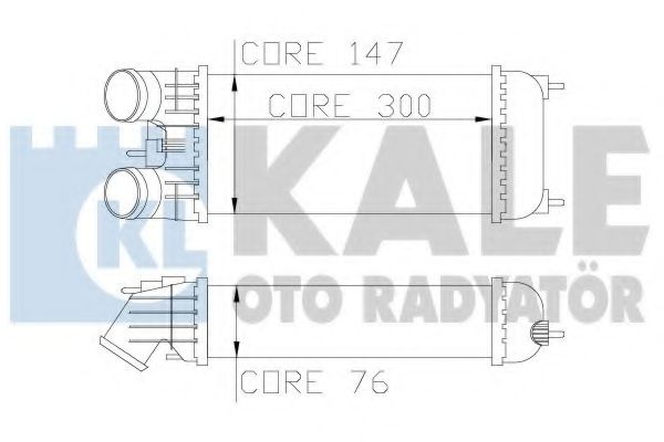 KALE CITROEN Інтеркулер C-Elysee, C3 Aircross, C3 II,III, C3 Picasso, Cactus, DS3, Peugeot 301, 208, 2008 1.2/1.6HDI NRF арт. 344600