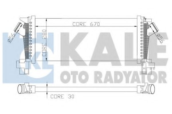 KALE OPEL Інтеркулер Astra J,Zafira,Chevrolet Cruze 1.4 NISSENS арт. 344700