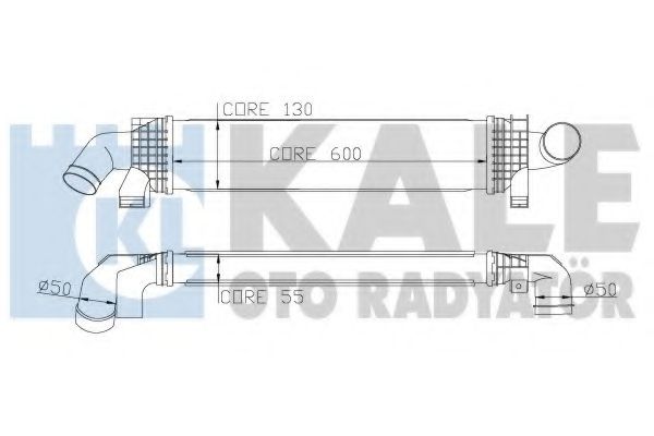 KALE FORD Інтеркулер C-Max, Focus II,III, Kuga I,II, Mondeo IV,S-Max 1.6/2.0TDCi 04- AVAQUALITYCOOLING арт. 346900